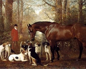 unknow artist Classical hunting fox, Equestrian and Beautiful Horses, 025. oil painting picture